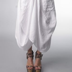 Tempo Paris Linen skirt 712 White
